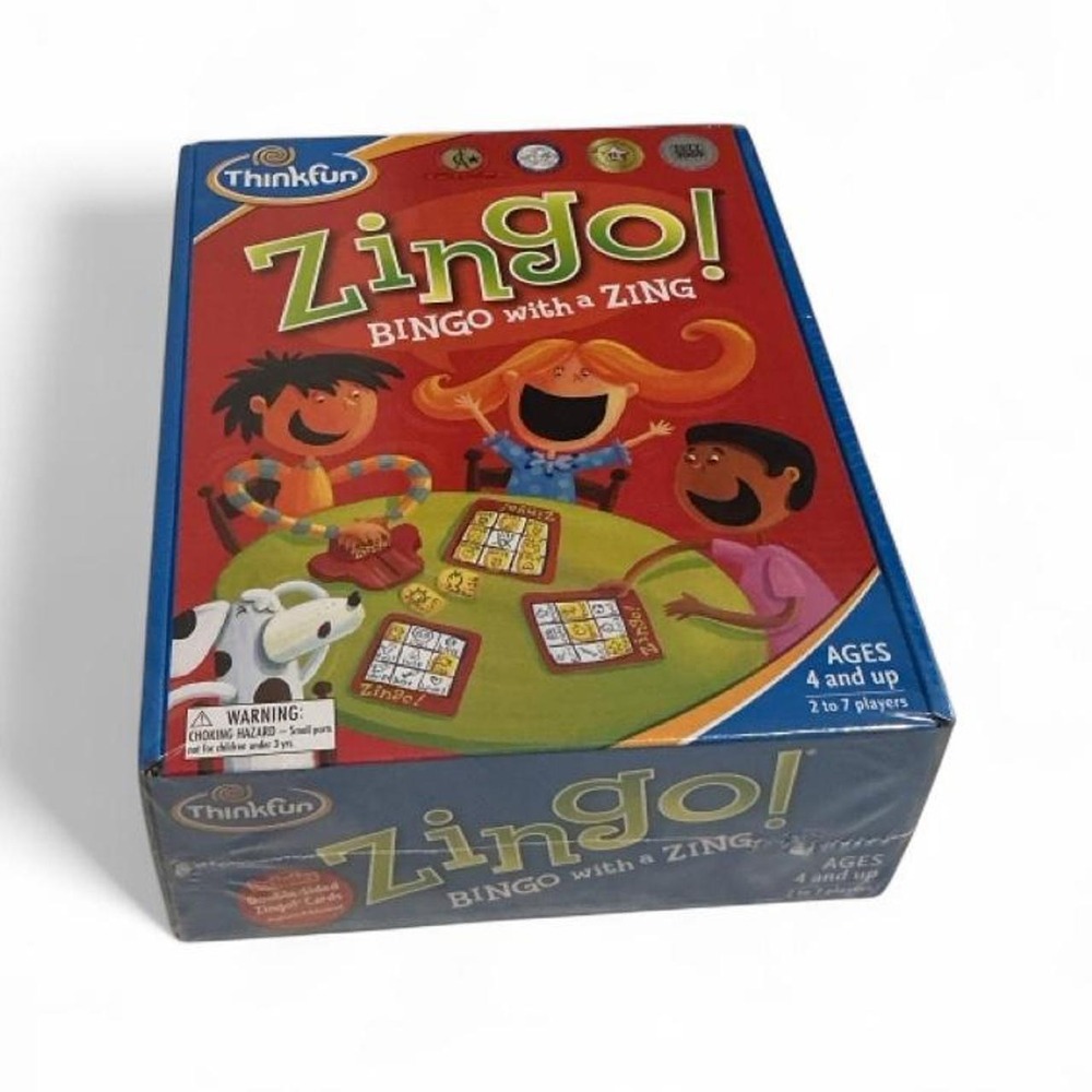 ThinkFun Zingo Board Game Kids OS Multicolor New Bingo with a Zing Sealed